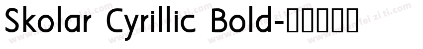 Skolar Cyrillic Bold字体转换
